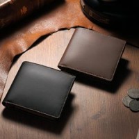 ABIES L.P. シープスキン調牛革 二つ折り財布
